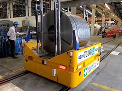 30 ตันรถไฟไกด์ยานพาหนะรถขนถ่ายไฟฟ้ารถเข็นรถขนส่ง