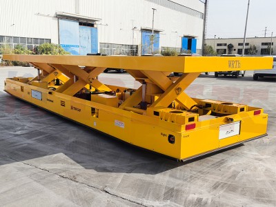 16 ตัน Three-Scissor Synchronous Lifting Omniwheel รถเข็นโอน